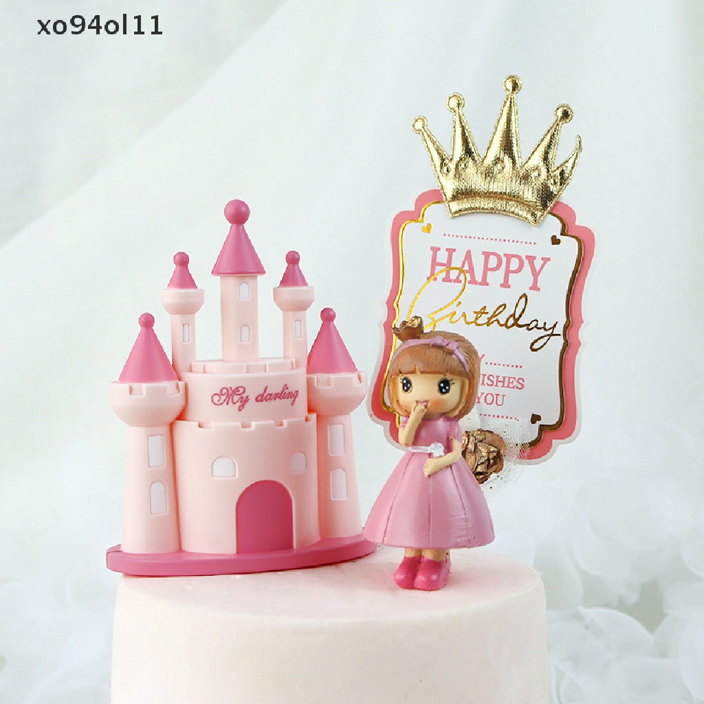 Xo Princess Prince Castle Happy Birthday Dekorasi Rumah Makan Baking Cupcake Cake Topper Kue Bendera Acara Pary Perlengkapan Cinta Hadiah OL