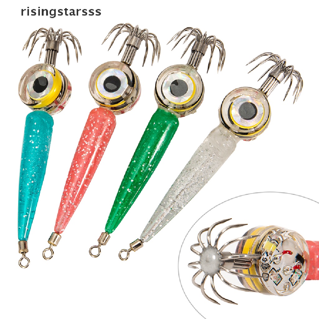 Rsid Span-new LED Fishing Lure Squid Jig Hook Udang Gurita Memancing Luminous Umpan Jelly