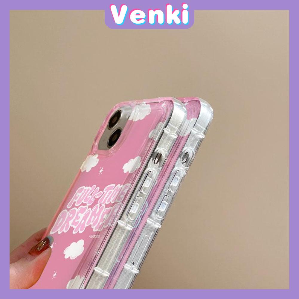 Case For iPhone 14 Pro Max Soft TPU Jelly Airbag Case Cute Pink Clouds  Camera Protection Shockproof For iPhone 14 13 12 11 Plus Pro Max 7 Plus X XR