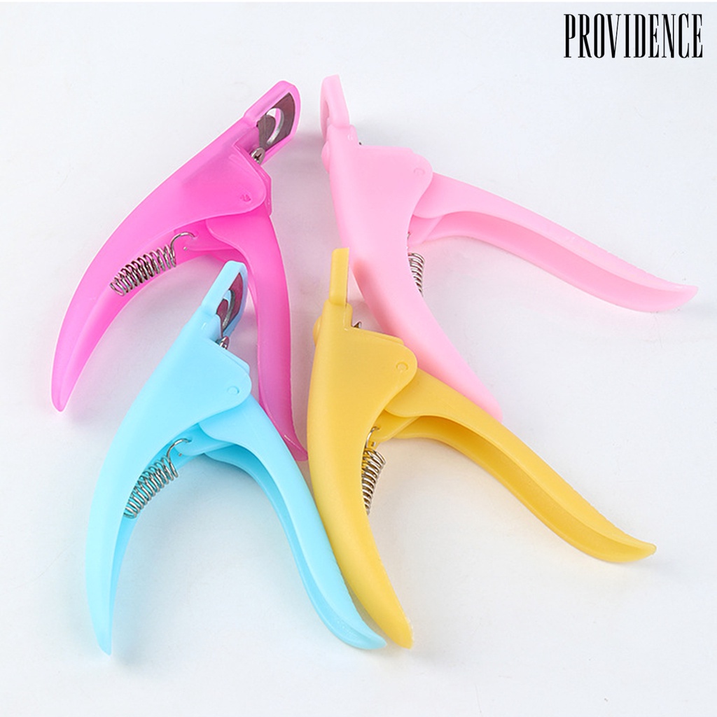 Providence Nail Tip Cutter Desain Pegas Ergonomis Tepi Lurus Pisau Tajam Hemat Tenaga Kerja Alat Manicure U-Type Profesional Gunting Kuku Palsu Perlengkapan Salon