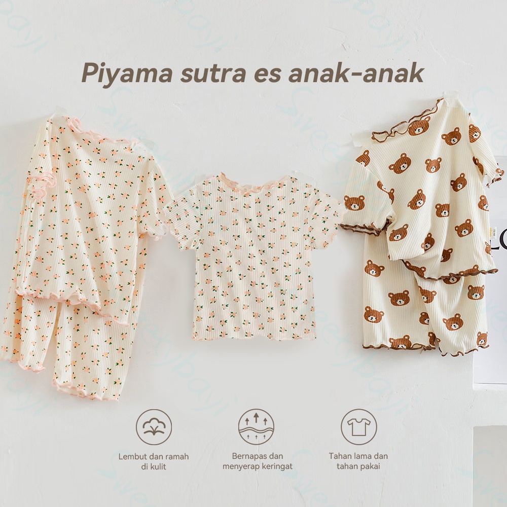 SweetyBayi Baju tidur setelan anak pendek Piyama anak korea Pajamas bayi anak set