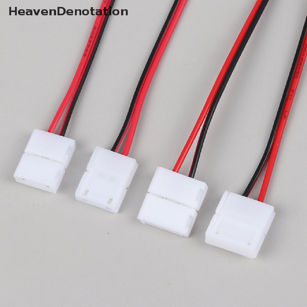 [HeavenDenotation] 10pcs 2pin Daya 8mm 10mm Strip LED Lampu Konektor Klip Sambungan Untuk SMD HDV