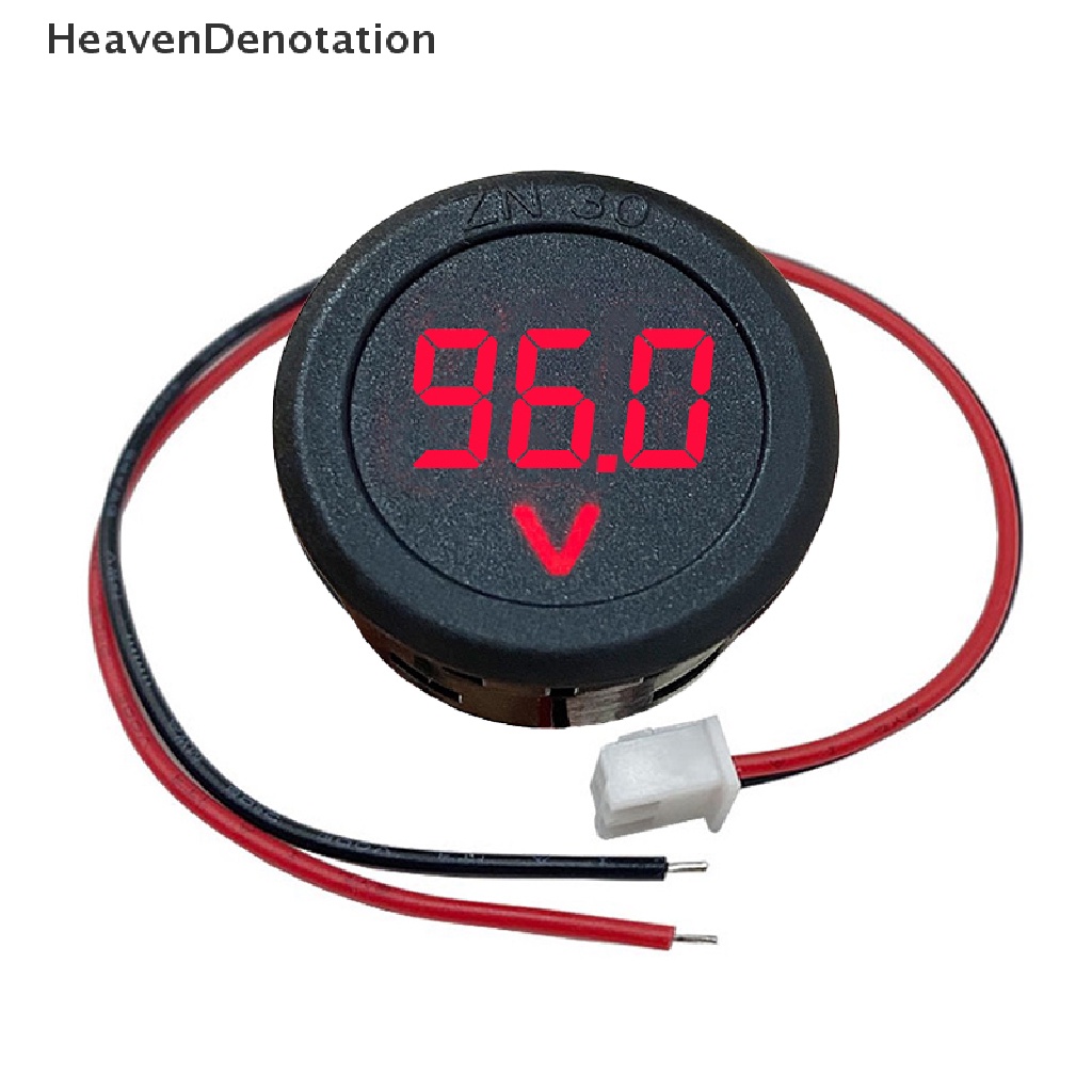 [HeavenDenotation] Led Digital Display Circular Dua Kabel Voltmeter DC 5-100V DC Digital Voltmeter HDV