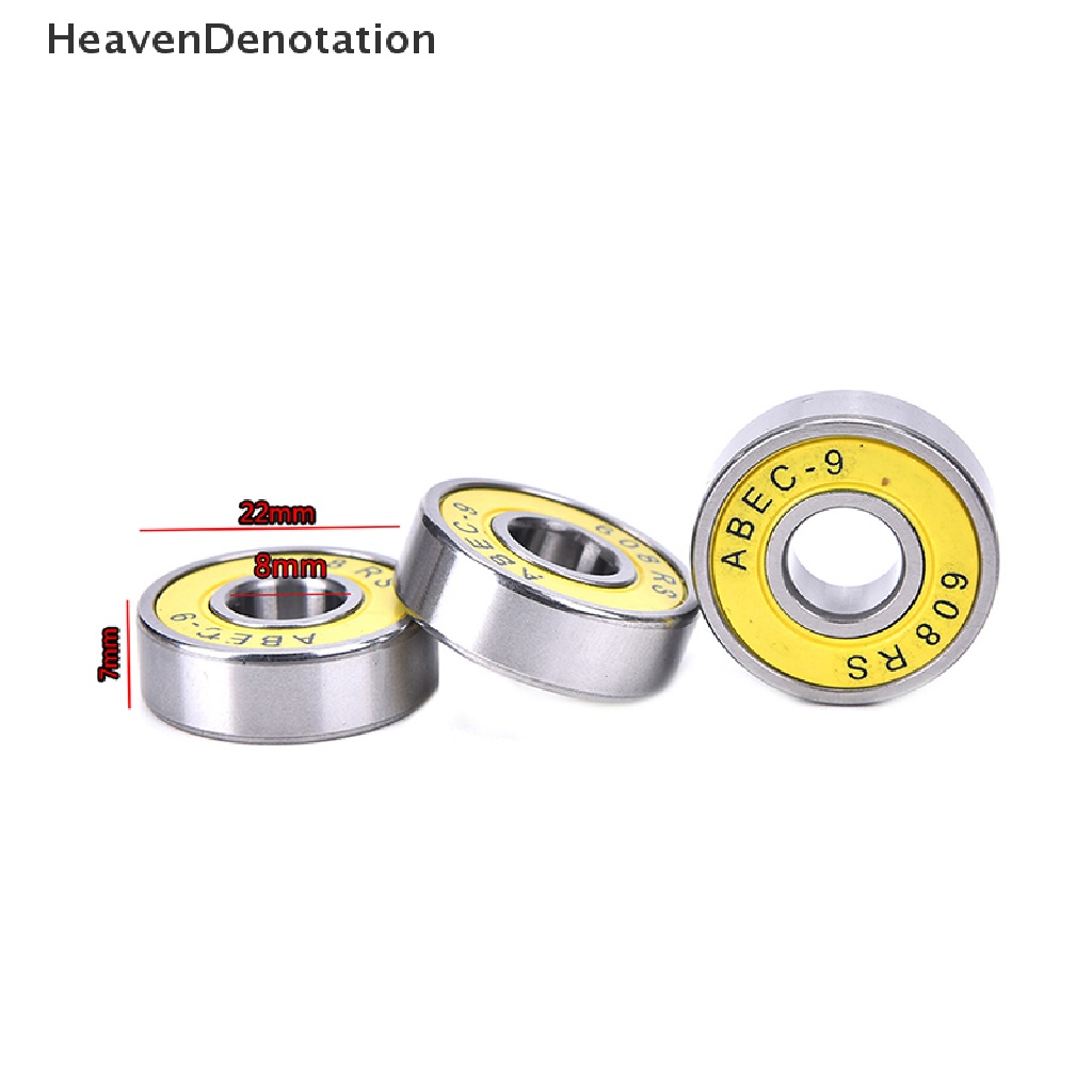 [HeavenDenotation] 10pcs ABEC 9stainless Steel Bearings Roller Skate Skuter Roda Bearing HDV