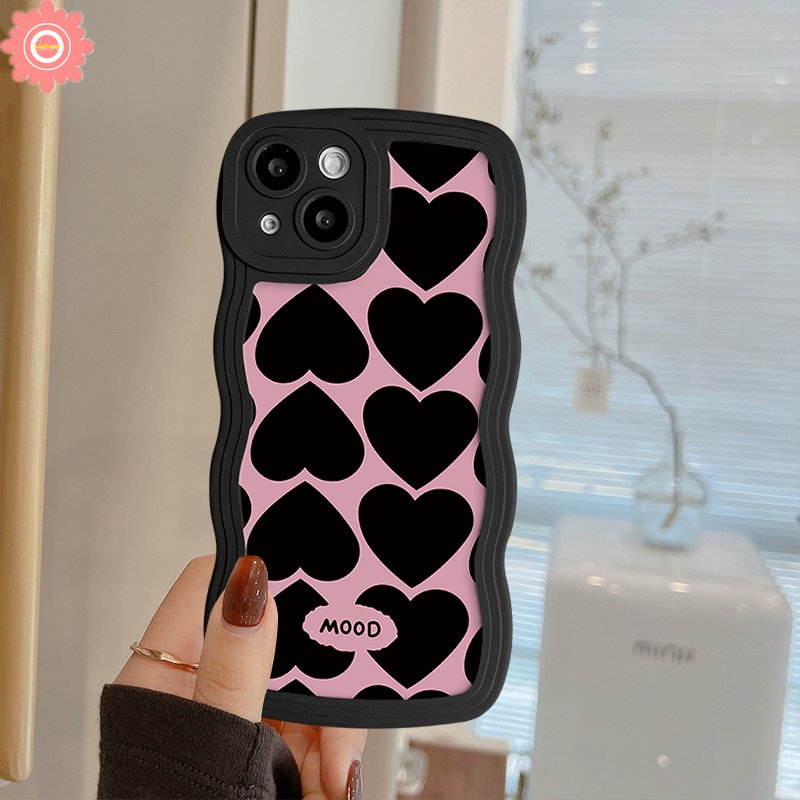 Ins Art Lukisan Cat Minyak Cinta Hati Case Redmi 12C 10 9 10C 10A A1+9T 9A 9C NFC A1 Redmi Note 11 9s 8 9 11s 11 10s 10 Pro Max POCO X3 NFC Pro M3 Mi 11T Pro Lembut Sarung Tepi Bergelombang Tpu