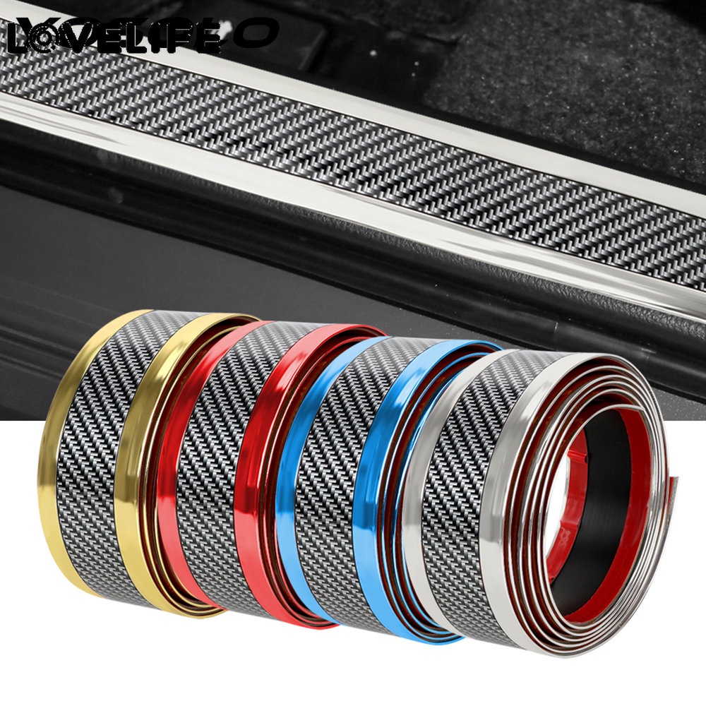 Hot Sale/5D Mobil Serat Karbon Vinyl Stiker Tahan Air/DIY Pelindung Kusen Pintu Pinggiran Penjaga Karet/Mobil Lis Bumper Strip/Mobil Universal Anti-Tabrakan Stiker