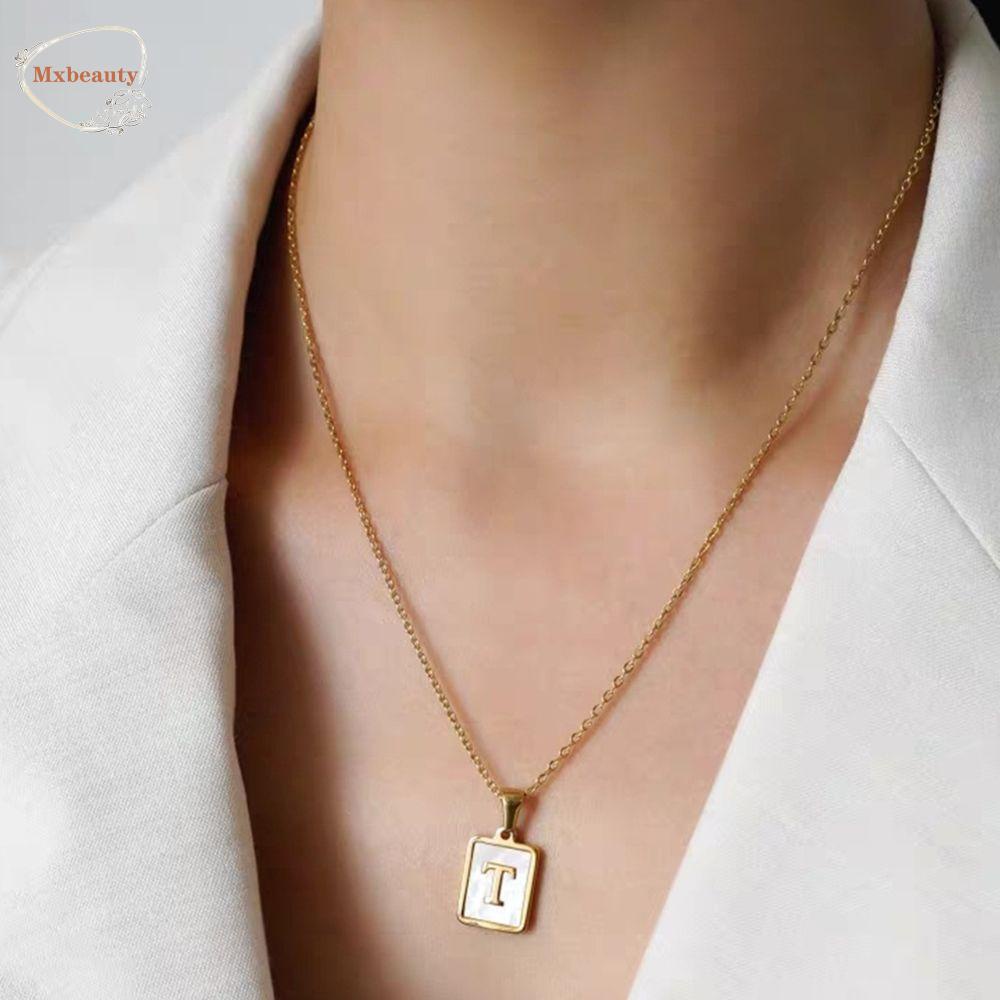 Mxbeauty Kalung Liontin Wanita Keren Hadiah Kepribadian Anti Karat Pasangan Shell Alami Gaya Korea Perhiasan