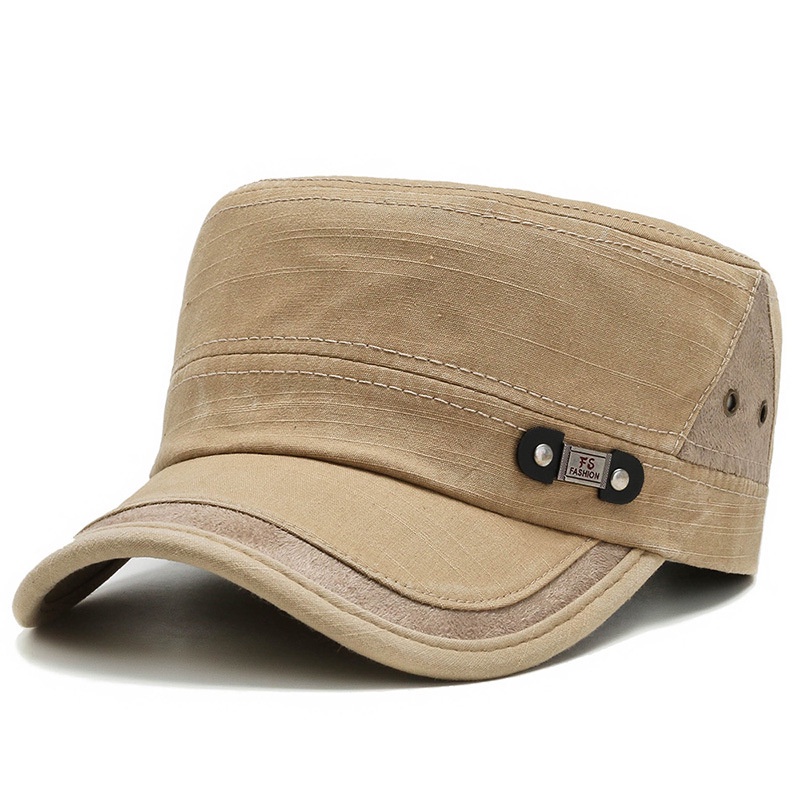 Fashion Topi flat top Berkualitas Tinggi Untuk Pria Dan Wanita Korea Kasual Youth Military hat Outdoor Kerai Topi Olahraga