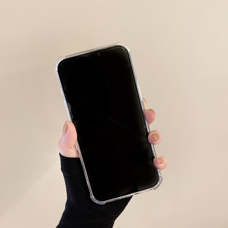 【Shock Proof Mirror】Silicone Soft Case Iphone 6S 7 8 Plus X XR XS Max IPhone 11 12 13 14 Pro Max 14 Plus 7+ 8+ 12 13 mini for Women Girl Ins You Good Me Luck