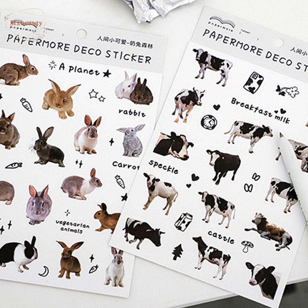 Mxbeauty Animal Stationery Stiker Kelinci Korea Telepon Anjing Diary Planner Jurnal Album Dekorasi