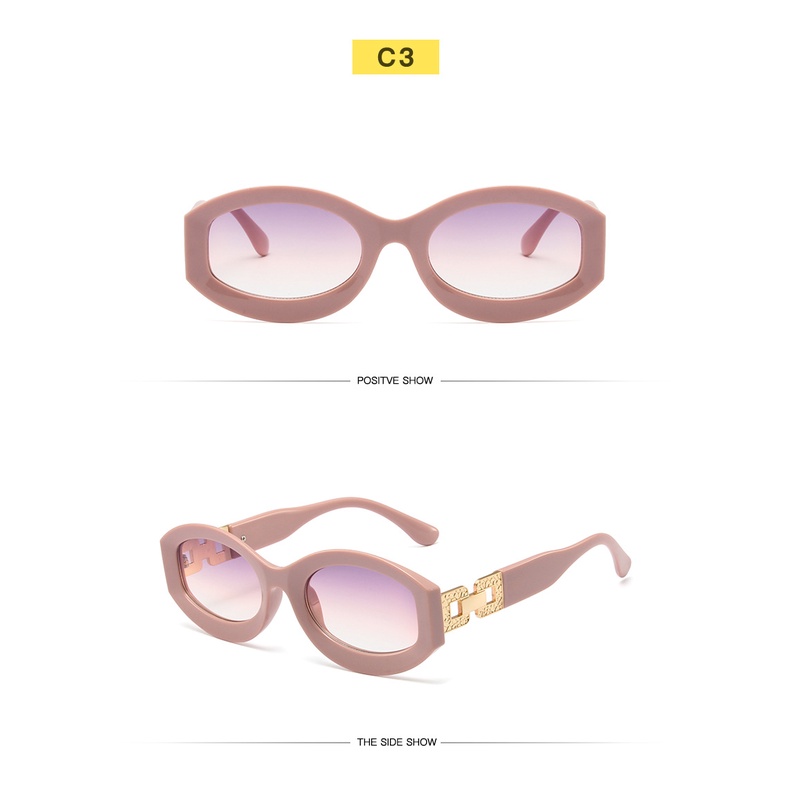 [COD] Kacamata Fashion Oval Frame Wanita Aesthetic Vintage Kacamata Keren Kacamata Hitam Murah Wanita
