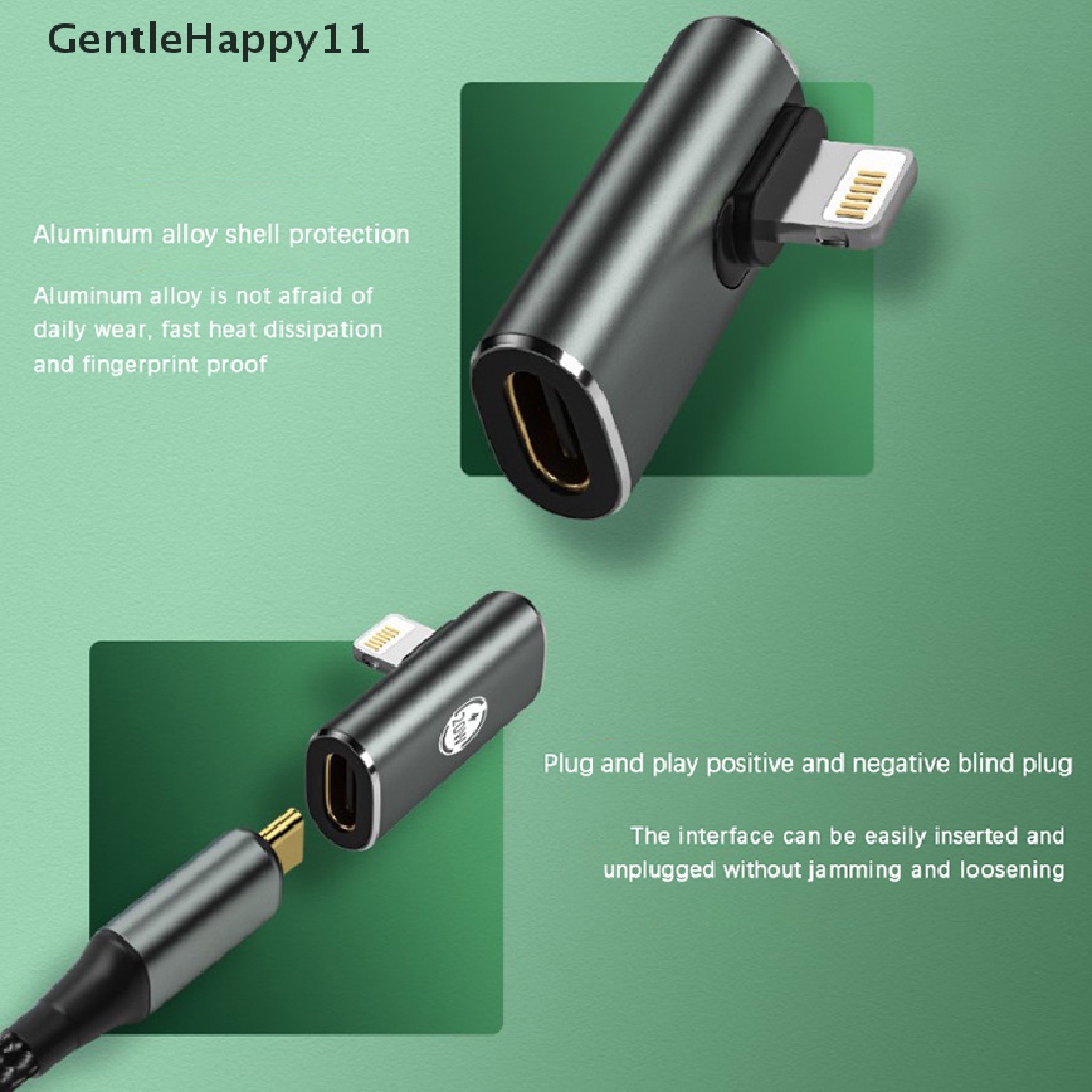 IPHONE Gentlehappy Adaptor Multi Fungsi Tipe-C Female To Lightning Male 20W Pengisian Cepat Adaptor Ponsel Ios Adapter Fast Charging Transfer Data Extension Converter Untuk Iphone11