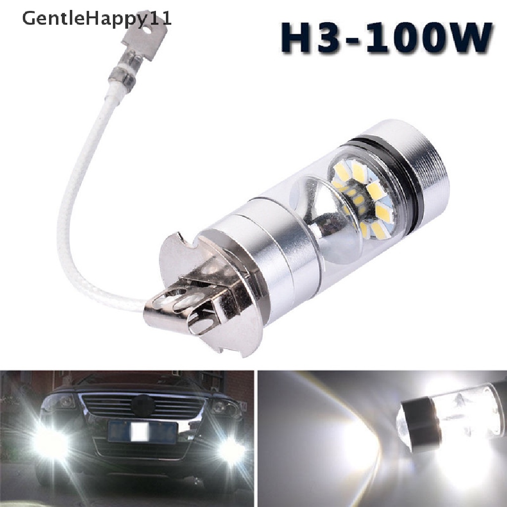 Gentlehappy 2PCS 100W Putih LED H3 Daya Tinggi 2828lampu Bohlam Kabut Mobil DRL 1000LM id