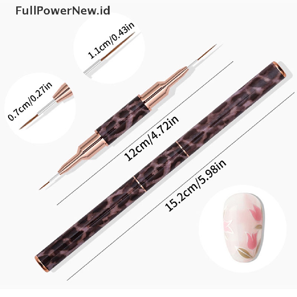 Power Nail Art Liner Brushes Dual-ended Fine Line Brush Pager Pen UV Gel Brushes ID