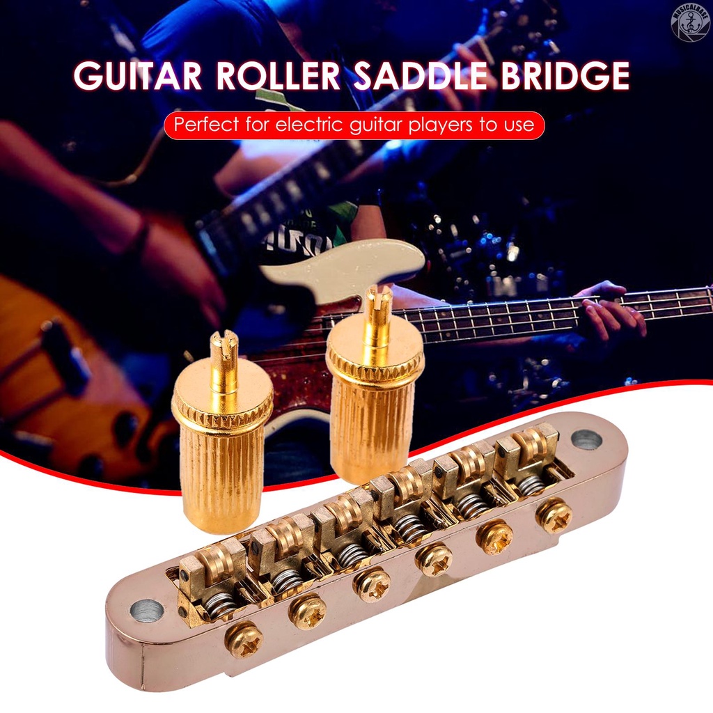 [Penawaran Spesial] Guitar Roller Saddle Bridge Guitar Saddles Professional Saddle Bridge Untuk Gitar