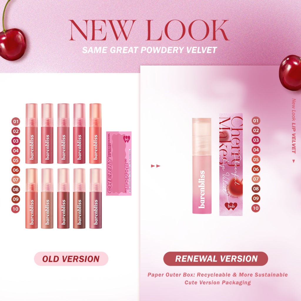 BNB Barenbliss Cherry Makes Cheerful Lip Velvet korea Lipcream