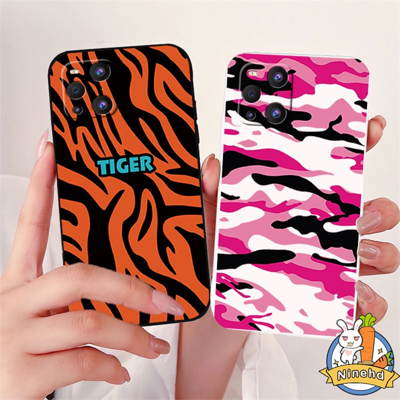 IPHONE Casing Kompatibel Untuk Iphone14 13 12 11 Pro Max X Xr Xs Max8 7 6 6s Plus SE 2020 Warna-Warni Motif Leopard Tepi Lurus Casing Ponsel Silikon Penuh Melindungi Shockproof Cover Pelindung