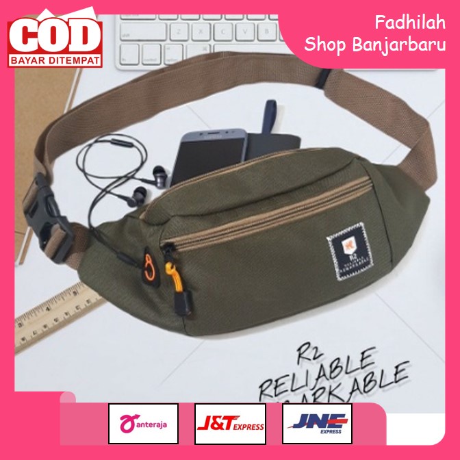 TAS WAISTBAG / SLING BAG MINI TRENDY PRIA DAN WANITA / WAISTBAG ORIGINAL R2 ELBRUS | FADHILAH SHOP BJB