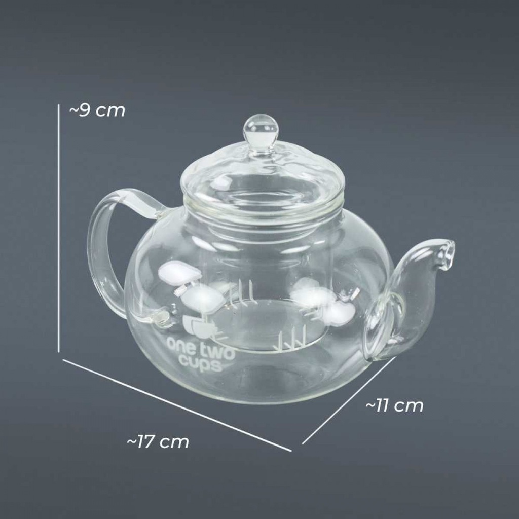 Teko Kaca 400ml Pitcher Heat Resistant Teapot Japanese Style Infuser