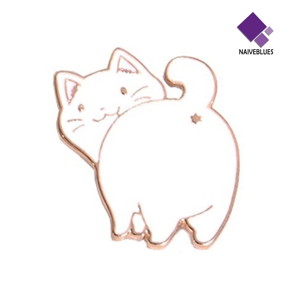 < Naiveblues > 1Pc Unisex Hewan Lucu Panda Anjing Babi Kerah Bros Pin Lencana Pin