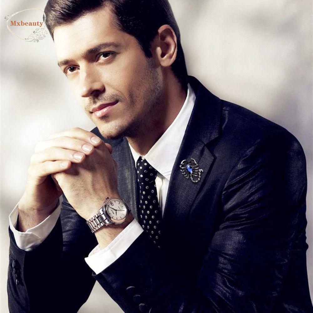 Mxbeauty Pria Bros Pesta Ornamen Kepribadian Aksesoris Pakaian Perhiasan Indah Paduan Serangga Korea Kerah Pin