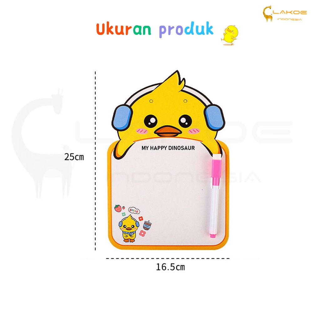 Lakoe Papan Tulis Mini Mainan Edukasi untuk Anak/Whiteboard Kartun lucu mengirim Erasable Marker