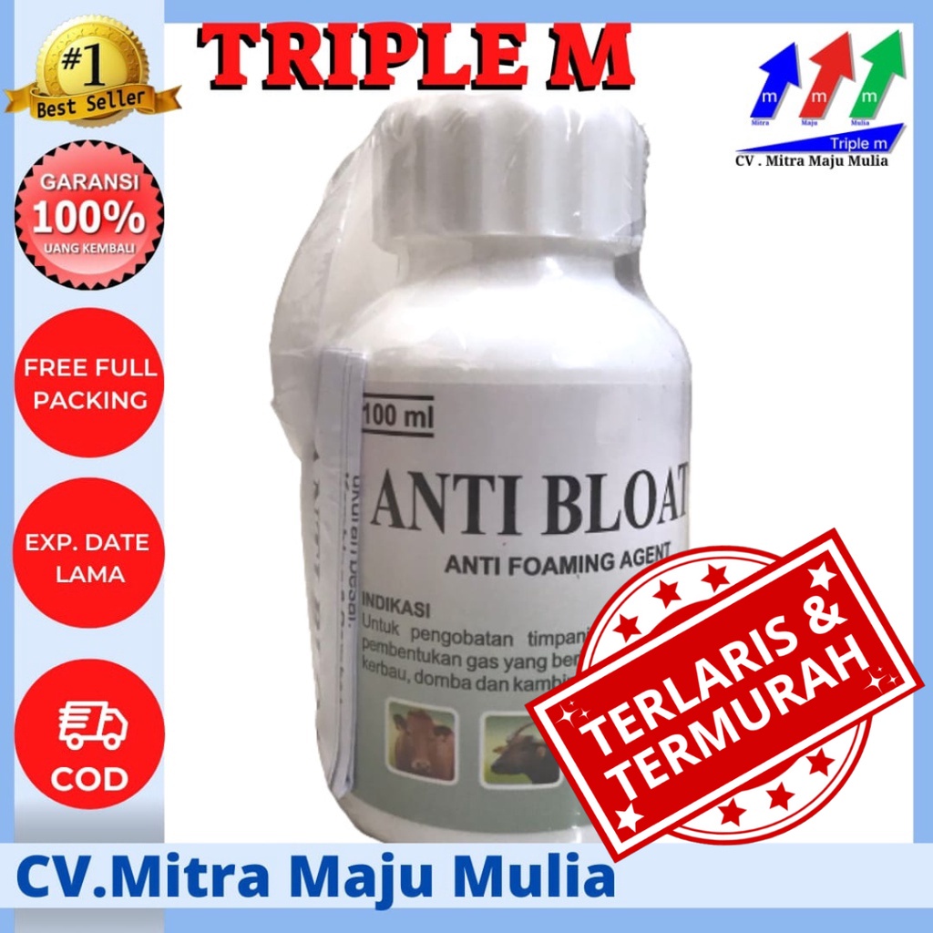 ANTI BLOAT 100 ml - Obat Kembung Tympani Sapi Kambing Kuda Kelinci