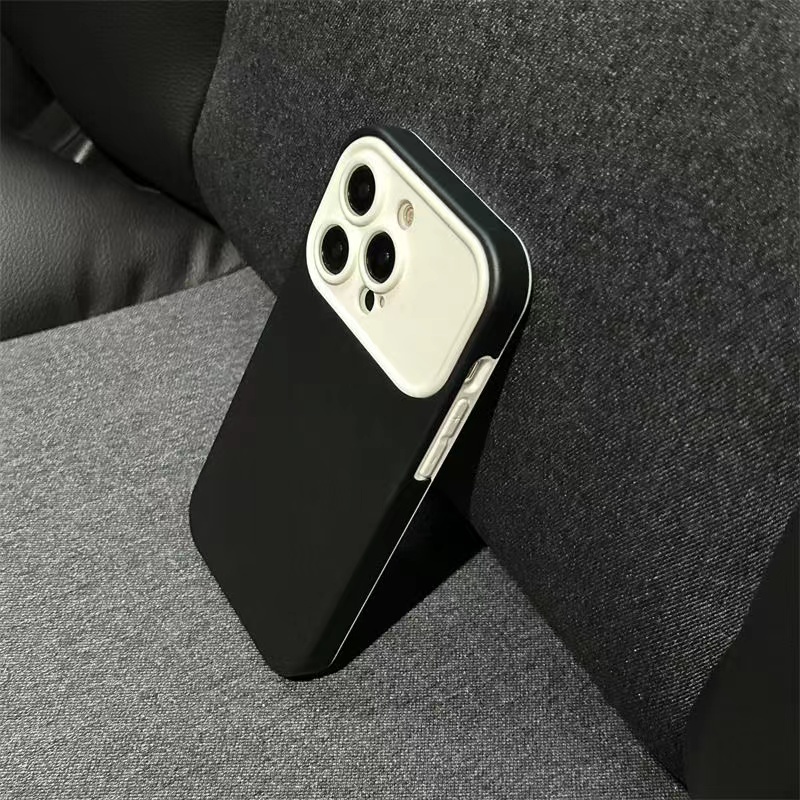 IPHONE Casing Pelindung Soft Cover Anti Jatuh Untuk Iphone14 13 12 11 Pro X XS Max XR 14Plus Jendela Besar Two-in-one Case Silikon