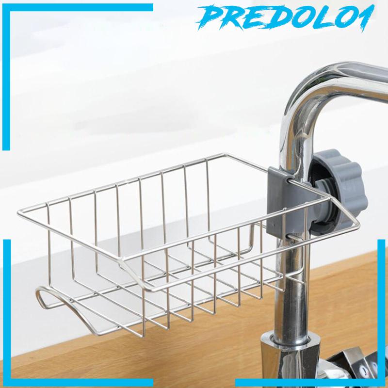 [Predolo1] Rak Saluran Wastafel Stainless Steel Holder Spons Untuk Organizer Dapur Kamar Mandi