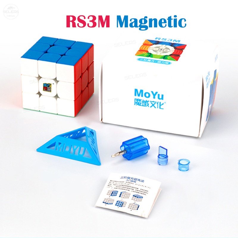 Moyu RS3M Magnetic 3x3x3 Rubik's Cube RS3 M Magic Cube Speed Mainan Puzzle Untuk Anak