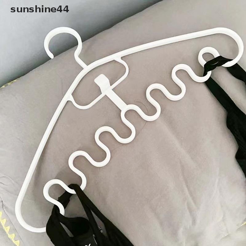 Sunshine 1pc Waves Multi port Support Gantungan Untuk Pengering Pakaian Rak Baju Plastik Drying Hanger Storage Hanger ID