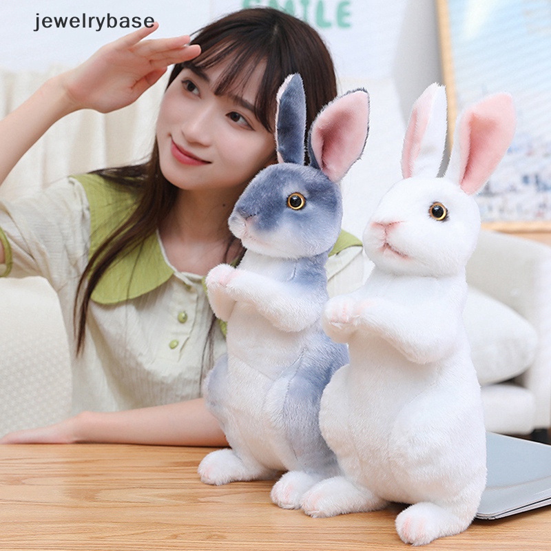 [jewelrybase] Simulasi Kelinci Bulu Mewah Realistis Kawaii Hewan Paskah Bunny Rabbit Mainan Hadiah Butik