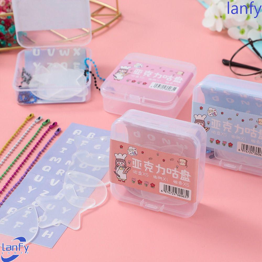 Lanfy Guka Set Hadiah Anak Handmade Liontin Flash Bubuk AcrylicGuka Disc Laser Diy Gantungan Kunci Handmade Liontin Goo Card Set