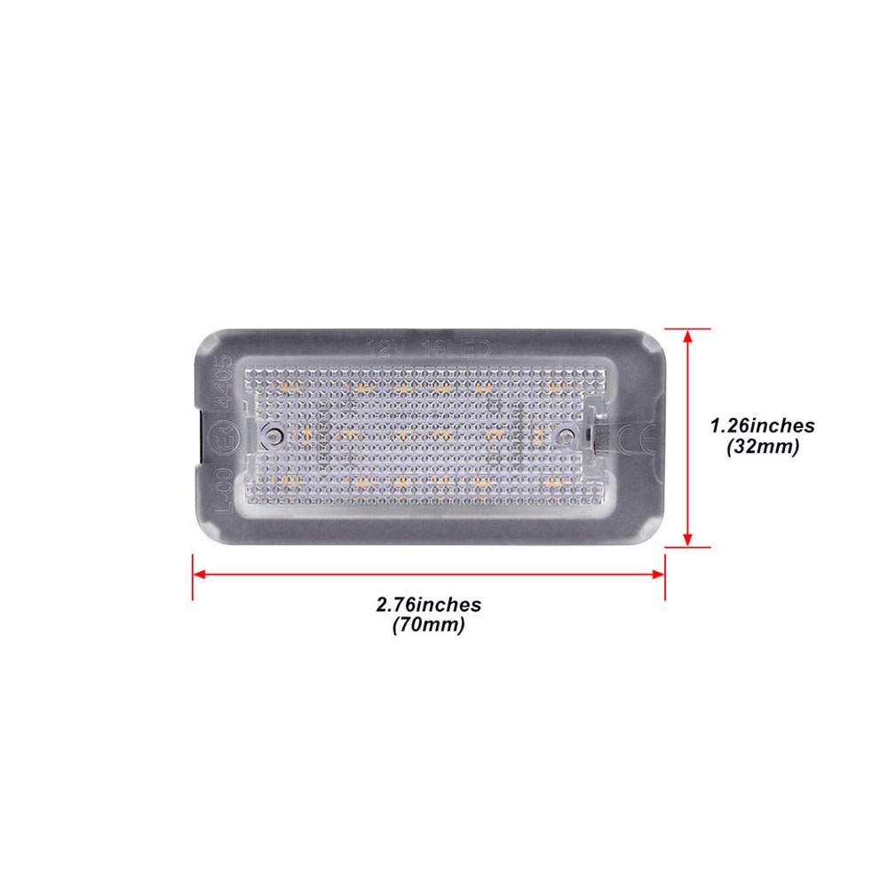 2pcs Lampu Plat Nomor Plat LED Putih Lampu Untuk Fiat 500abarth 500 2007 2008 2009 2010 2011 2012 2013 2014 2015 2016