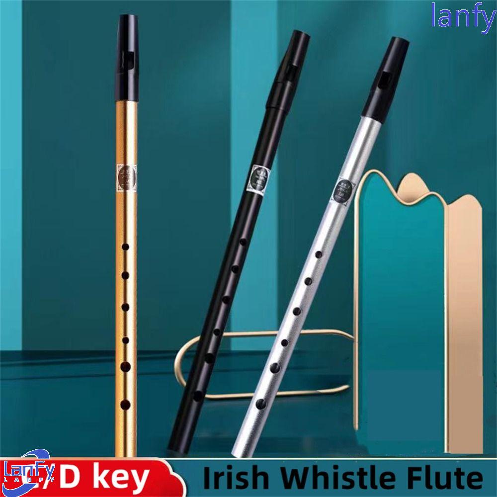 LANFY Whistle Flute Professional Triditional C/D Key Crisp Sound Musical Instrument C/D Tone Tin Penny Whistle