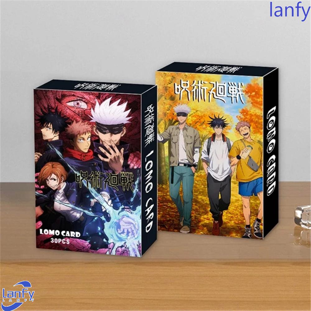 Lanfy Jujutsu Kaisen Lomo Card Fans Gift 30pcs/set Fushiguro Megumi Gojou Satoru Kugisaki Nobara Kartu Pos Mini