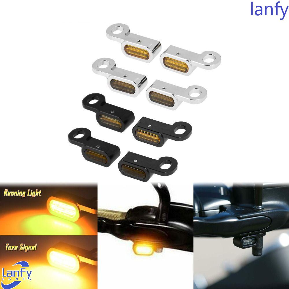 Lanfy Moto Lampu LED 12V Untuk Aksesoris Breakout Softail Ganti Running Blinker Road Glide Motor Amber Light