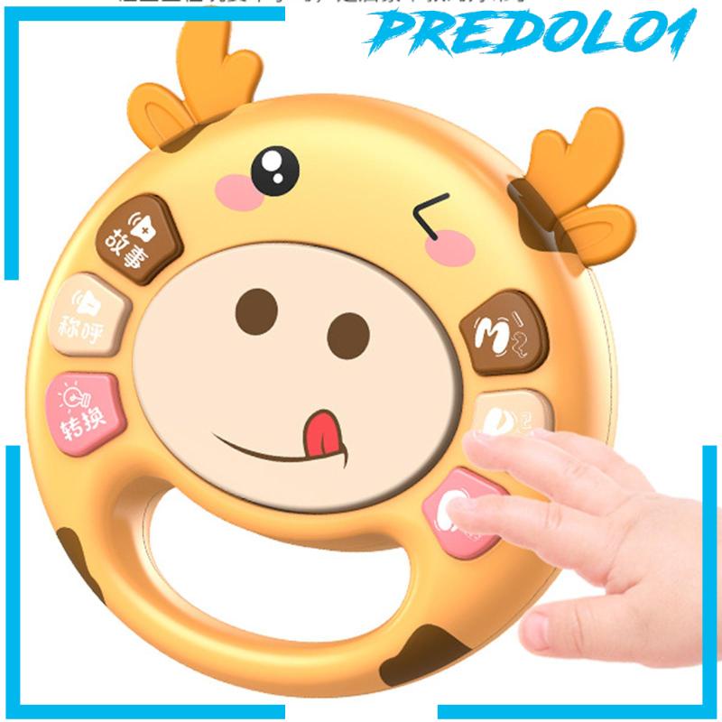 [Predolo1] Mainan Drum Bayi Menyala Piano Musik Drum Portable Untuk Anak Newborn Perempuan