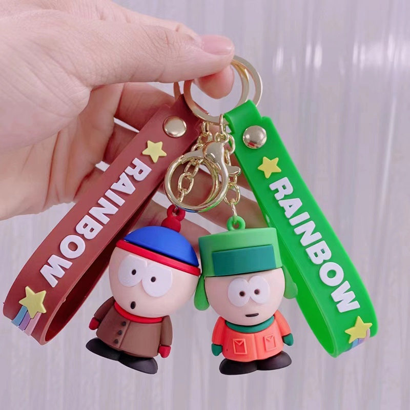 South Park Gantungan Kunci Angka Kyle Piples Cartmans Model Anime Peripheral Keychain Pendant