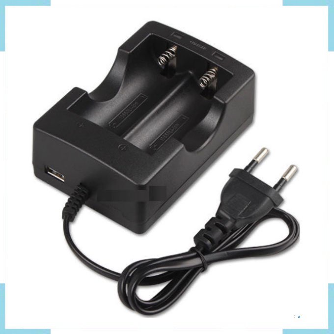 Spesial & Termurah HONG DONG Charger Baterai 2 Slot 18650 26650 - D-999A - Black Spesial & Termurah