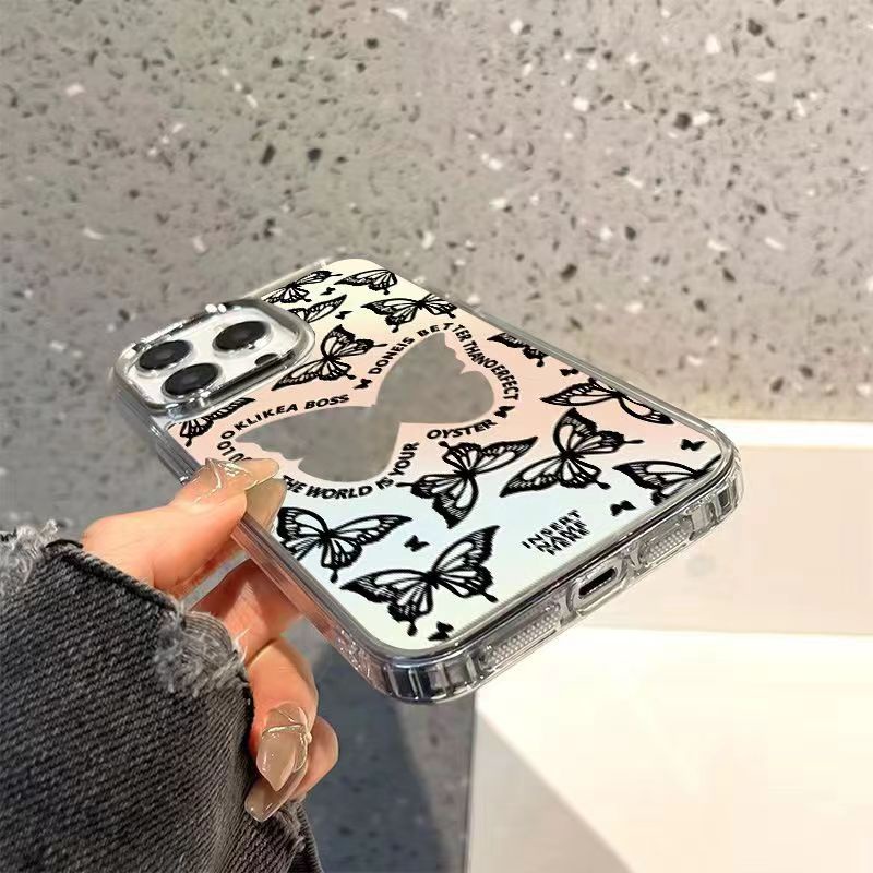 Cocok Untuk Iphone14 Pro Max iPhone Phone Case Cermin Casing Ponsel Kuat Kamera Perlindungan Tahan Guncangan Gaya Sederhana Kompatibel Dengan Iphone13 13pro 13prm iPhone 11 7Plus 8Plus Xr XS 12 Pro Max Casing Ponsel