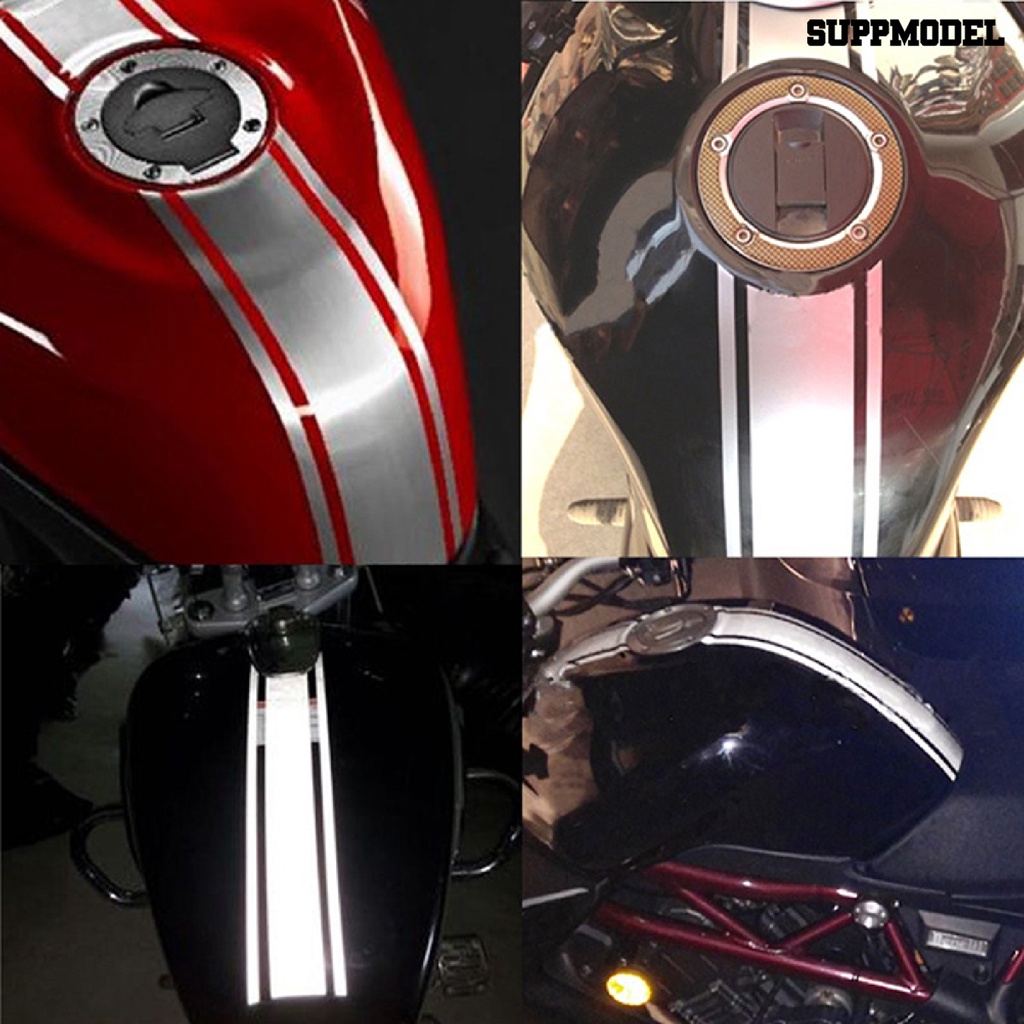 [SM Auto] Stiker Motor Hias Perekat Diri 50cm Stripe Pinstripe Tank Decal Reflektif DIY Dekorasi