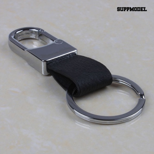 [SM Auto] Pria Fashion Ringkas Faux Kulit Tali Alloy Keyring Keychain Gantungan Kunci Hadiah
