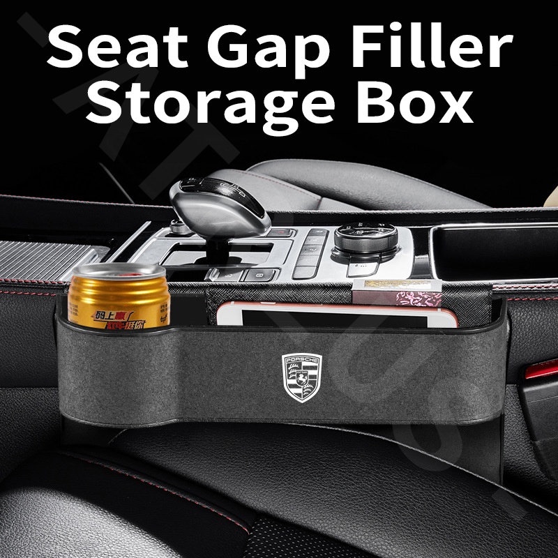 Porsche Car Seat Storage Box Seat Side Gap Slit Pocket Car Cup Holder Tempat Penyimpanan Organizer Untuk Rawit911 718 Macan Panamera Taycan