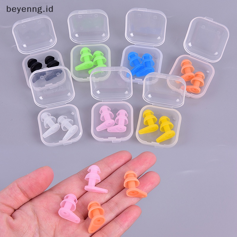 Beyen 1pasang Ear Plugs Silikon Anti Air Penyumbat Telinga Olahraga Air Renang Aksesoris ID
