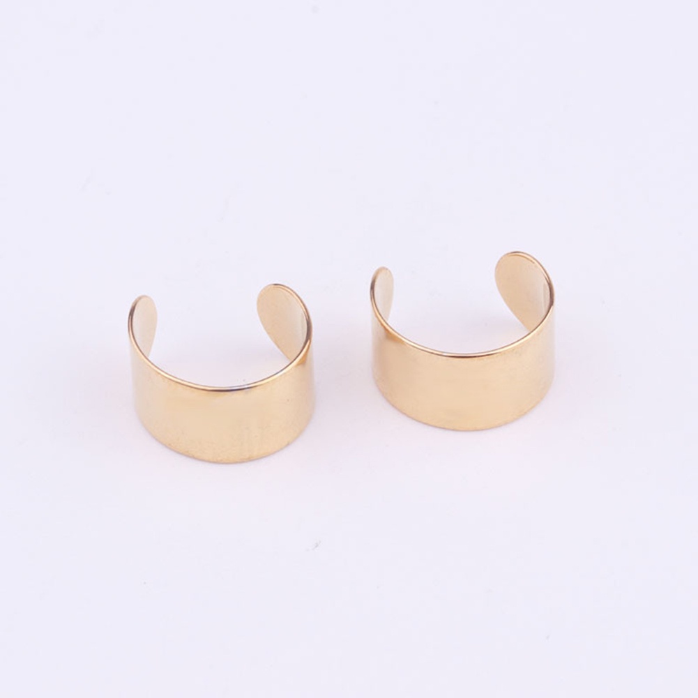 Anting Hoop Mode Lingkaran Bulat Hip Hop Tindik Tulang Rawan Punk Gothic Earcuffs 1pc