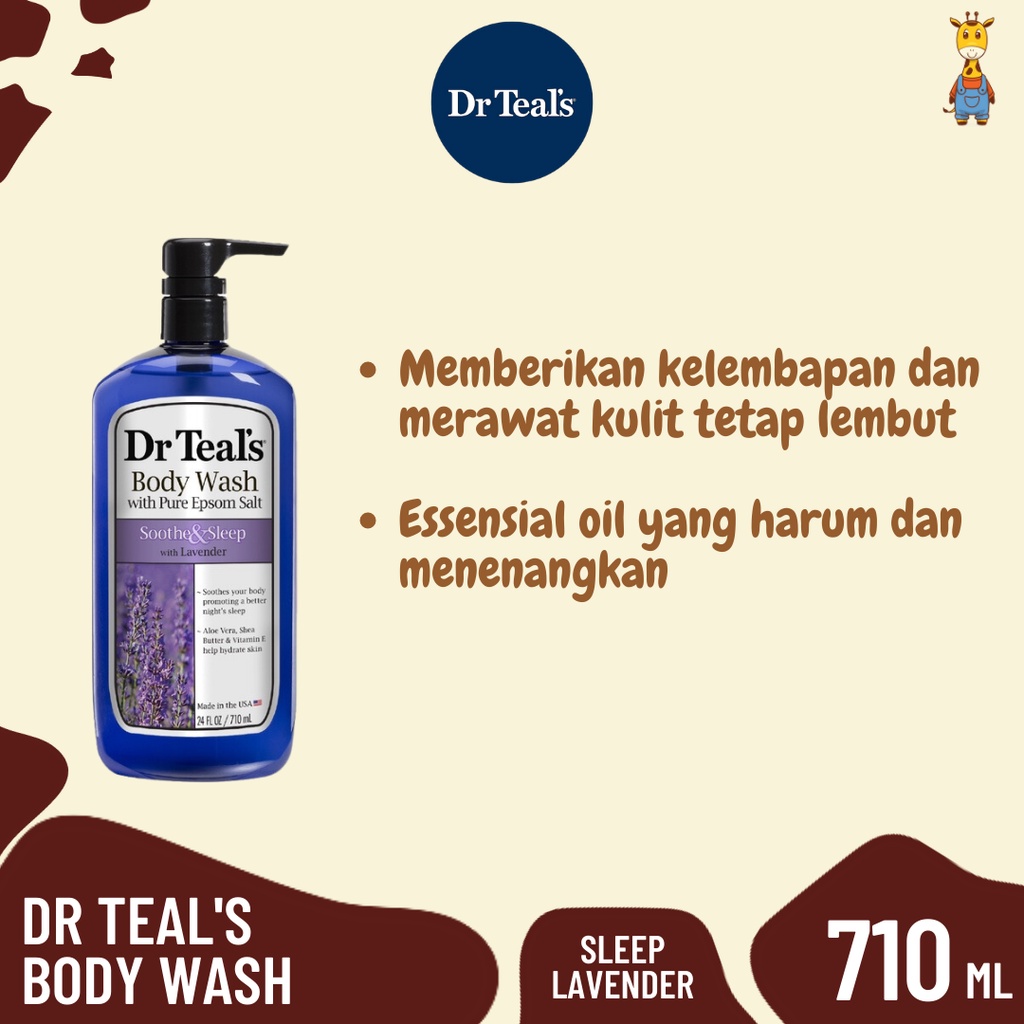 Dr Teal's Body Wash With Pure Epsom Salt 710ml