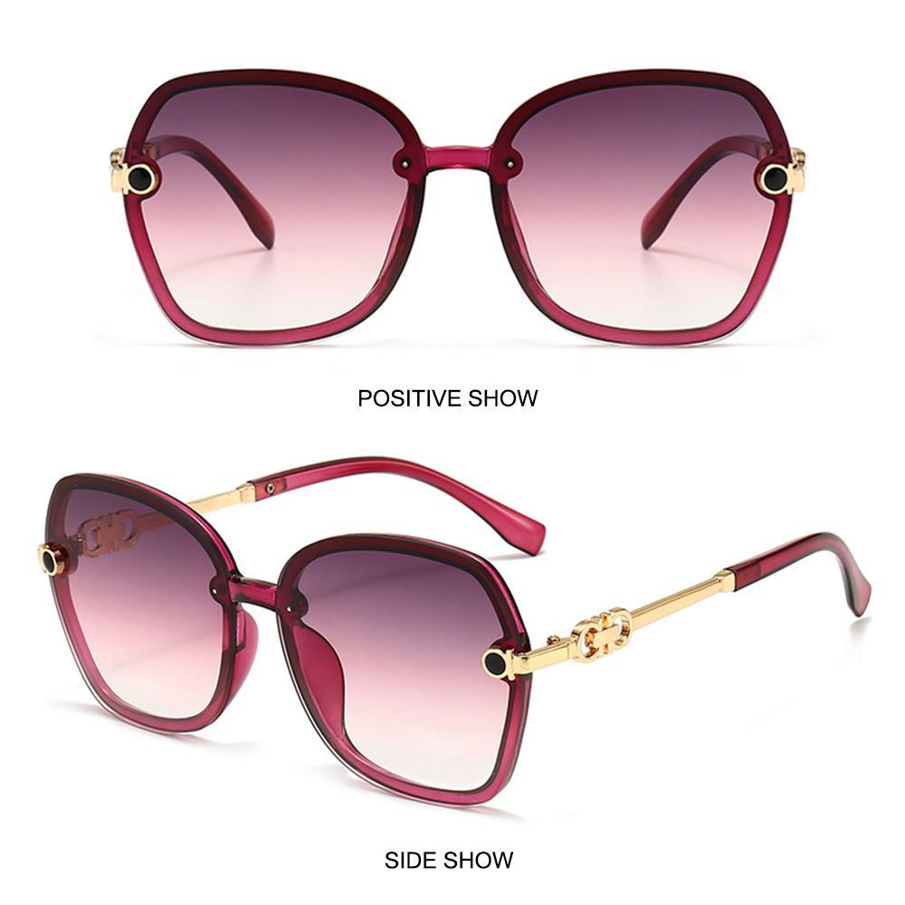 R-flower Metal Sunglasses Wanita &amp; Pria Ins Populer UV400 Shades