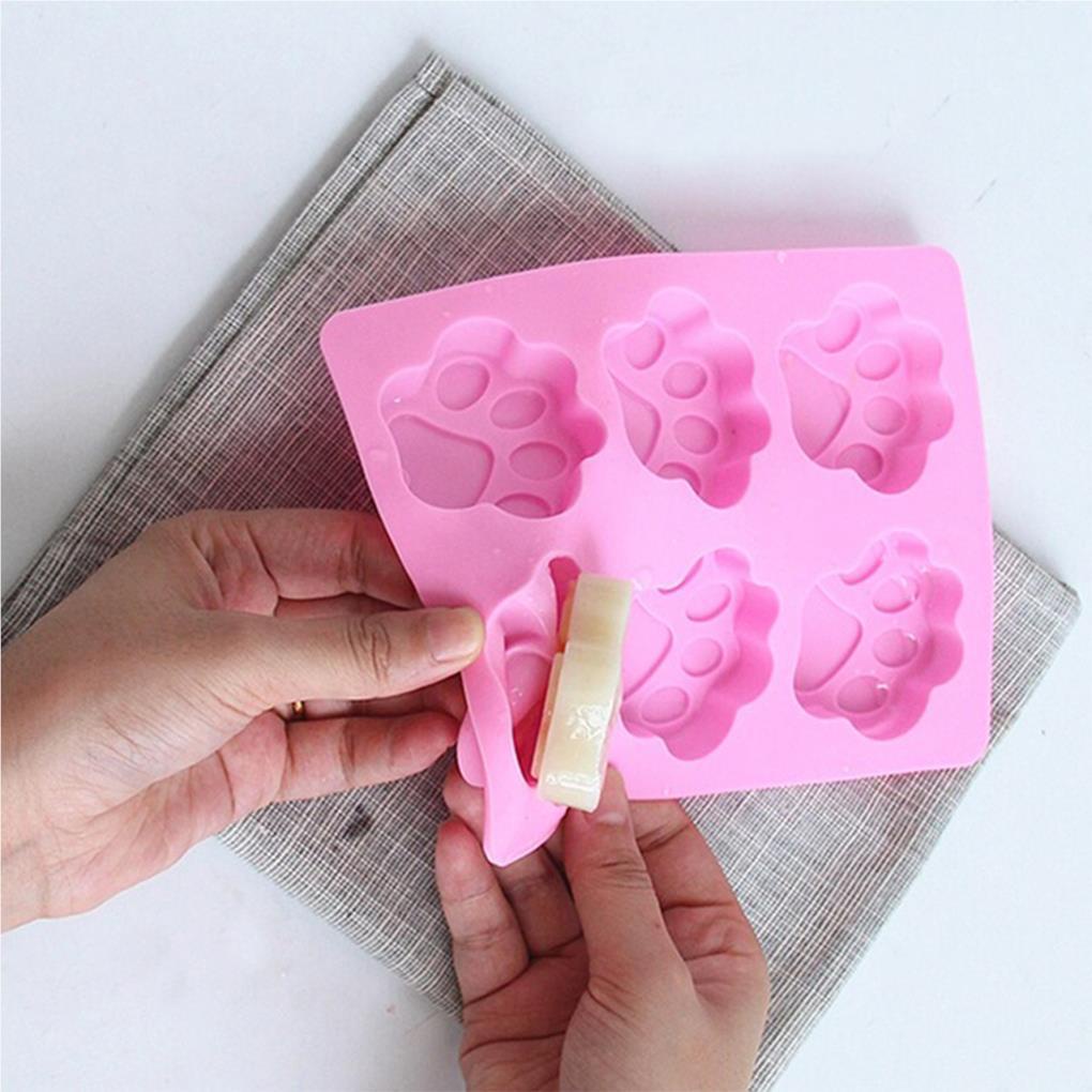 Silikon 6rongga Bentuk Cakar Kucing Cetakan Kue Gula Kue Coklat Fondant Mold Kitchen Baking Tools