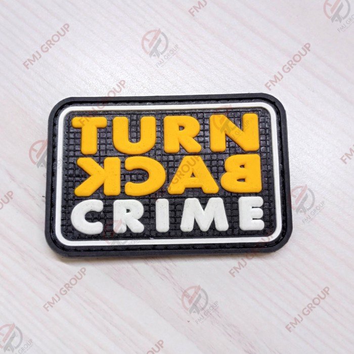 Patch Karet TURN BACK CRIME / Patch Karet TURN BACK CRIME / Patch Perepet